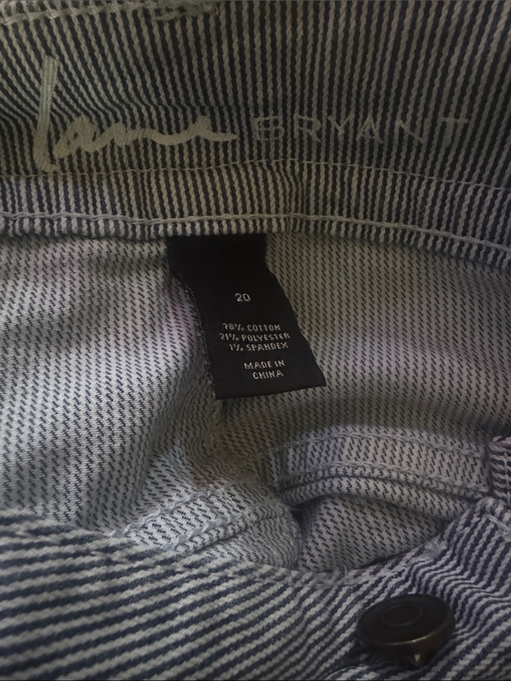 Striped Light Blue Jeans pants  - Size 20